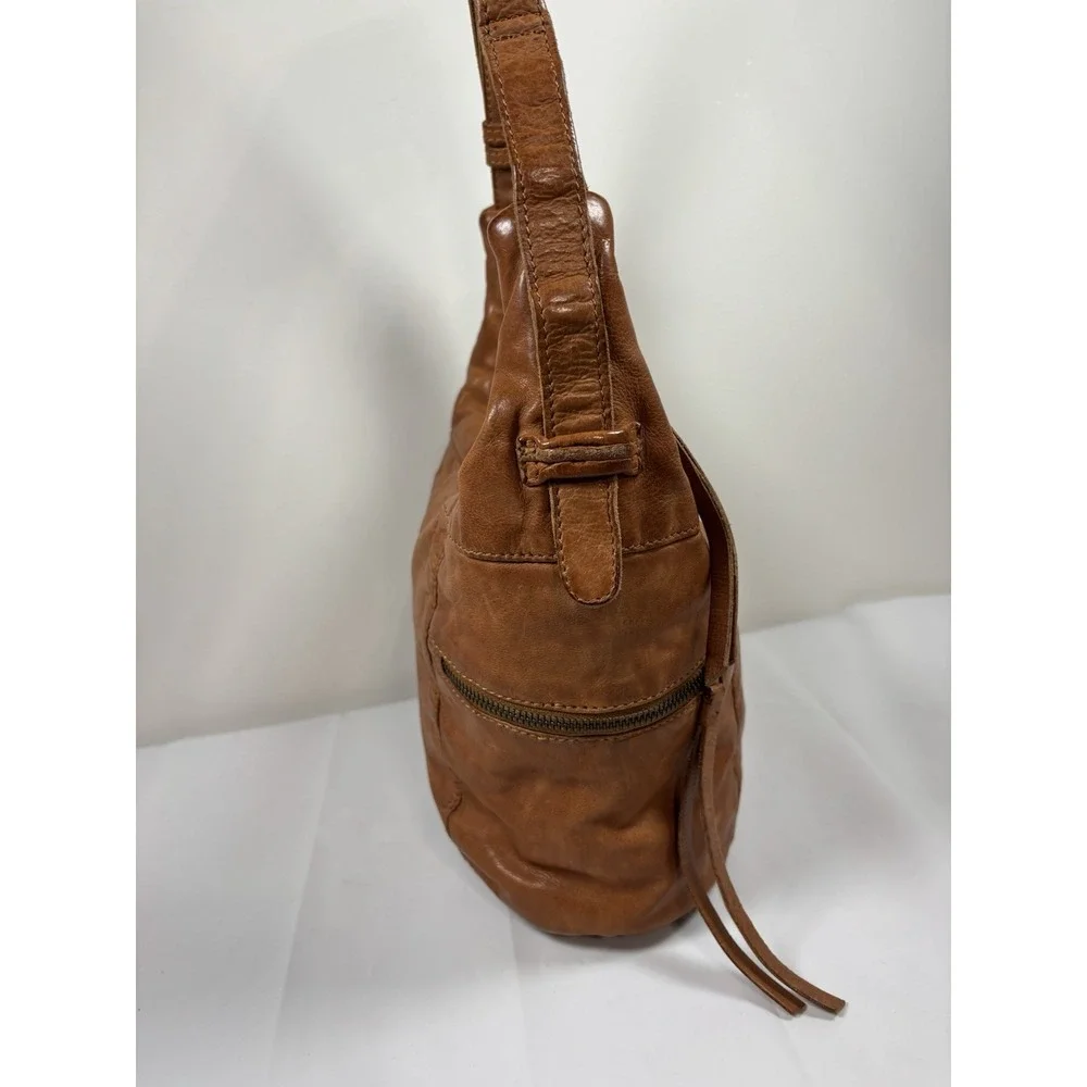 Frye & Co. Jolie Washed Leather Hobo Bag Boho Retro Cottagecore Prairie Country